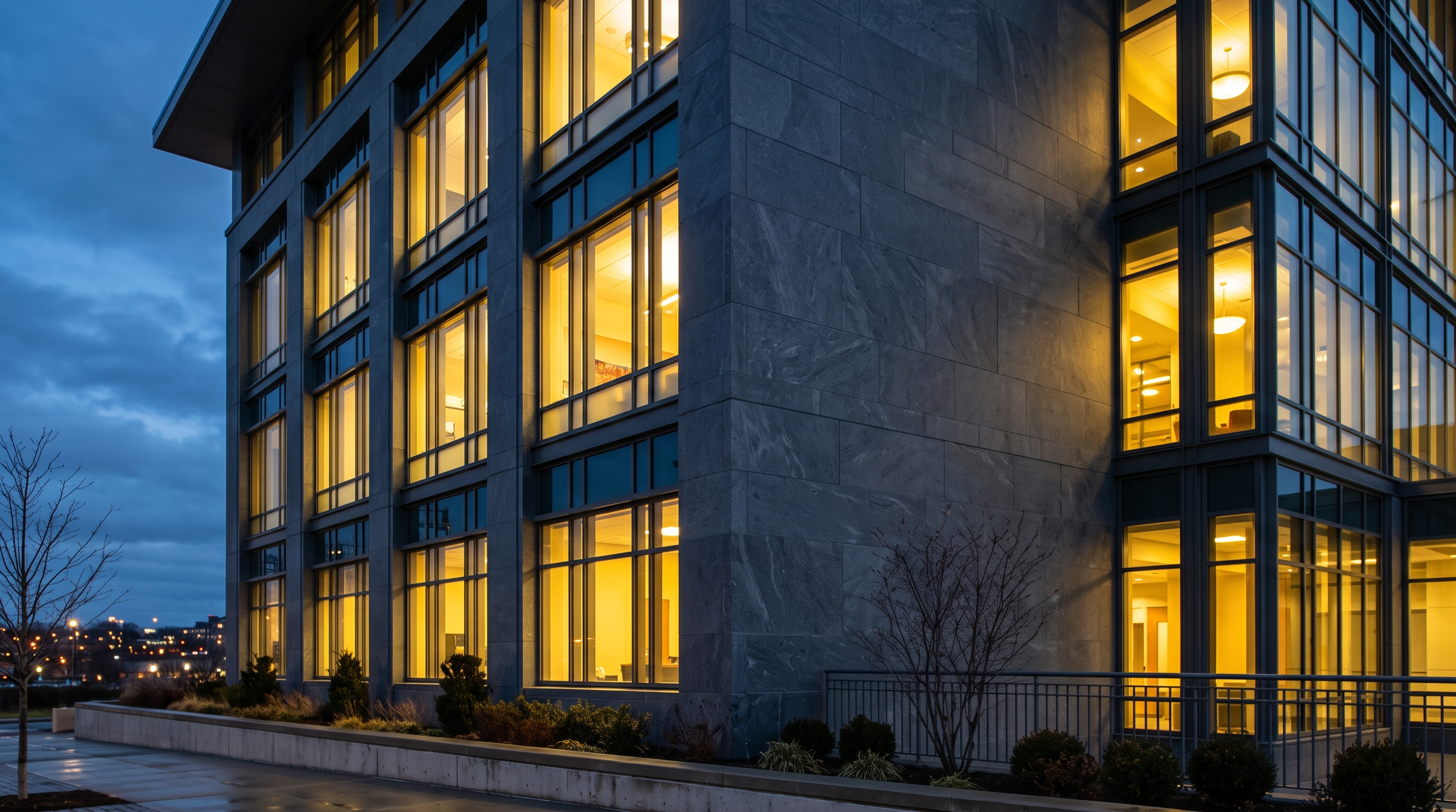 commercial properties used for business or administrative purposes that are either owned, leased, or managed by a local, state, or federal government entity.