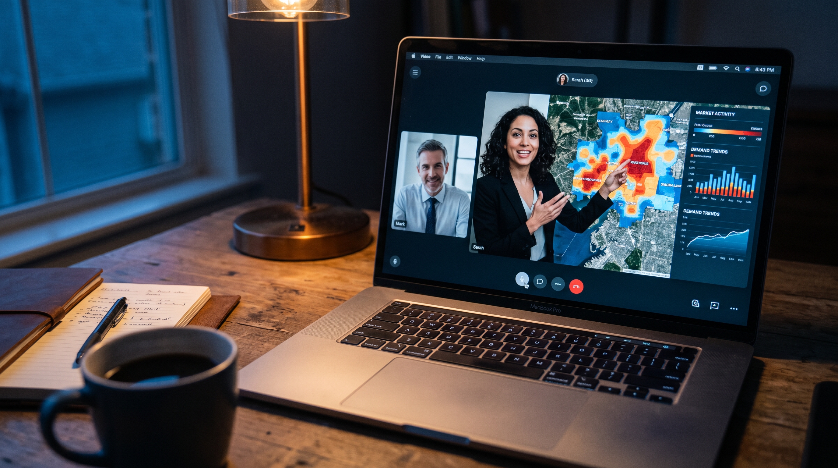 real estate agent showing education to an investor over zoom