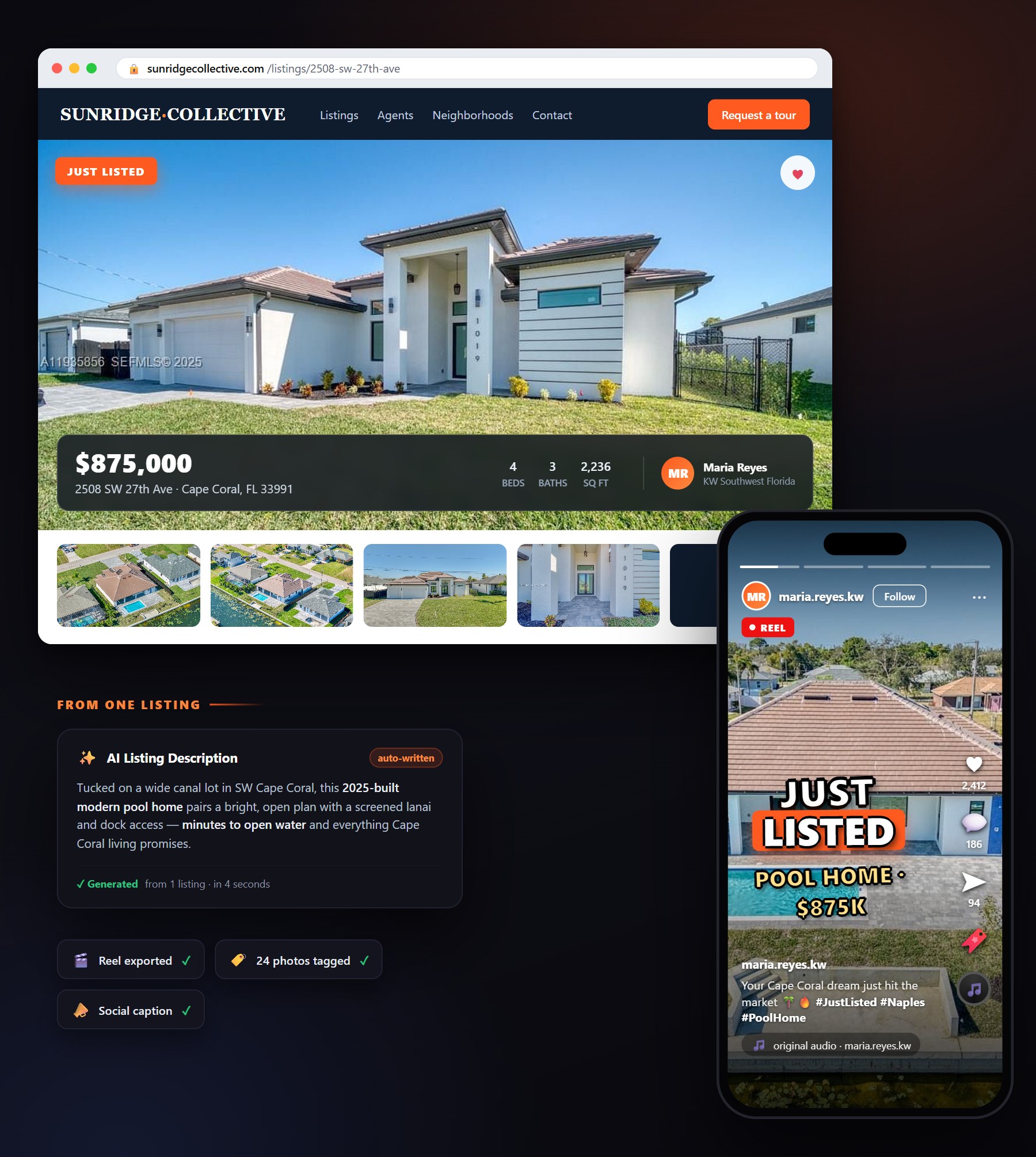Turn one listing into a week of content.